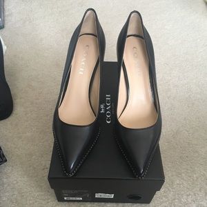 Coach Black Leather Pumps